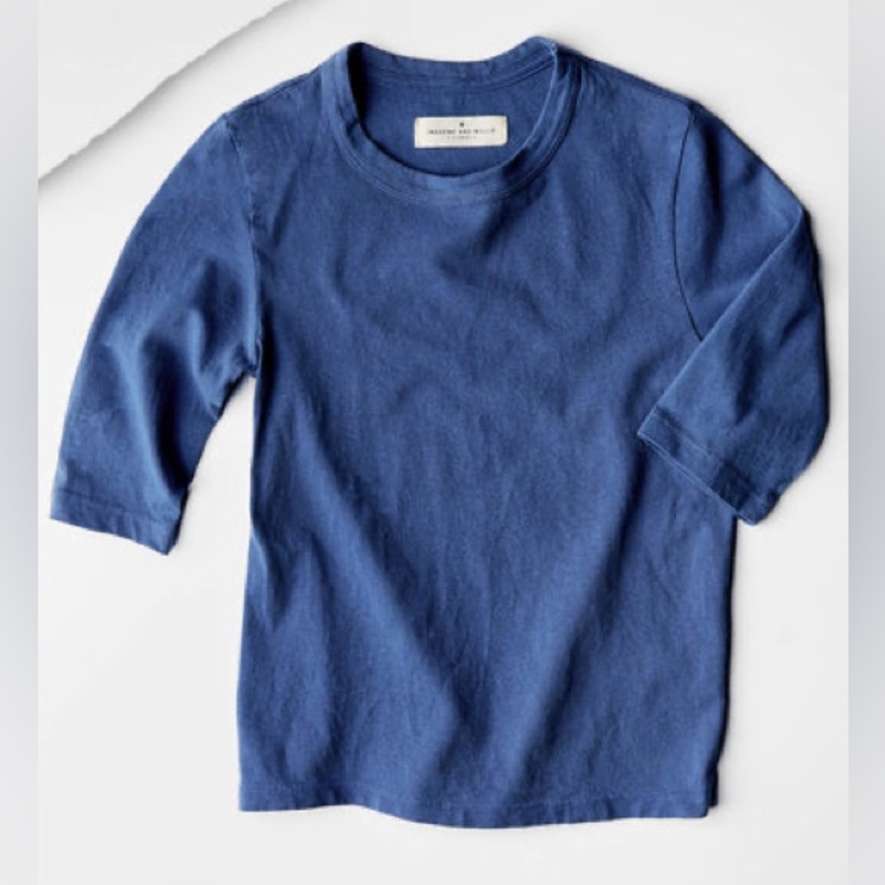 Imogene + Willy Sunfaded Blue 3/4 Tee